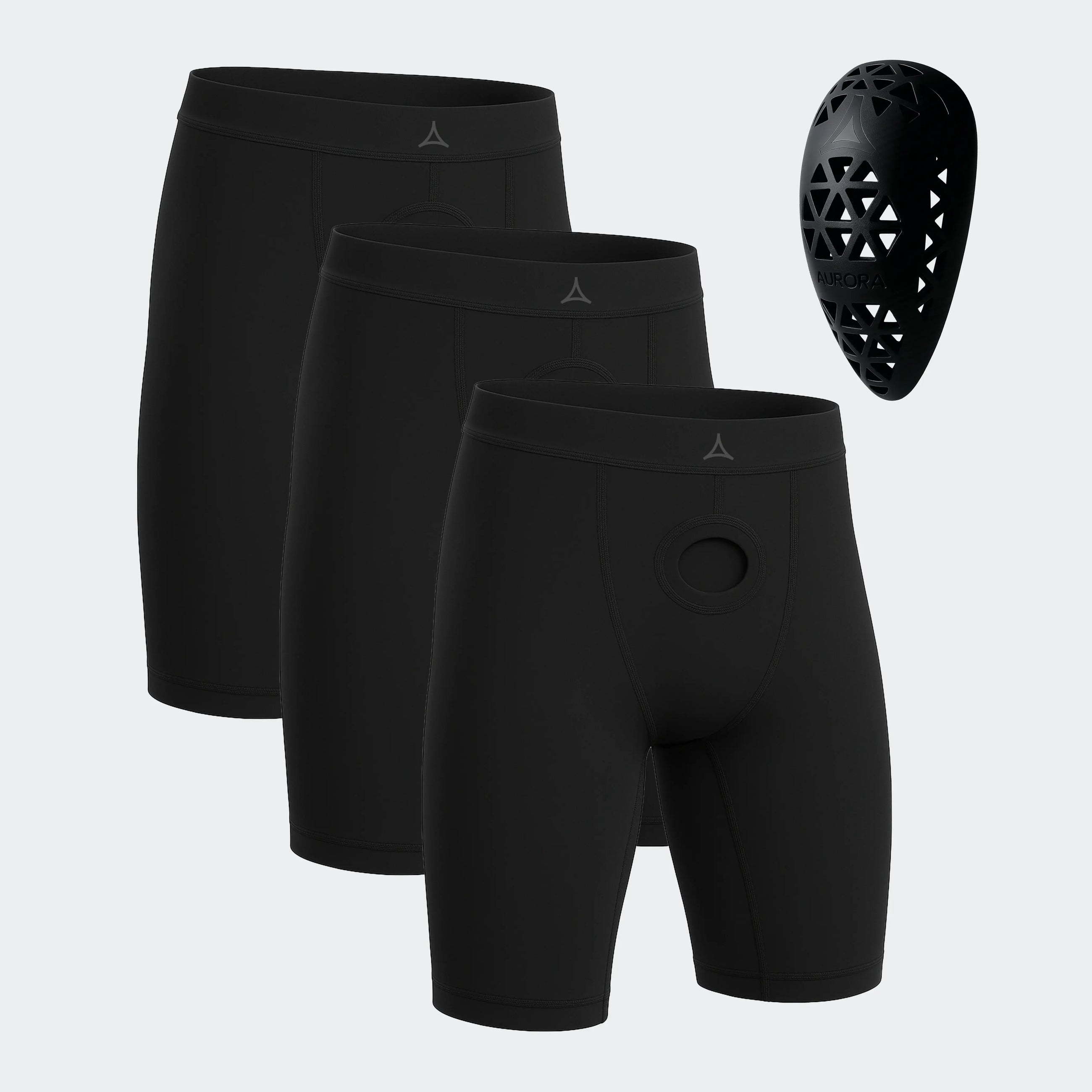 Athletic Cup & Performance Compression Shorts 3-Pack