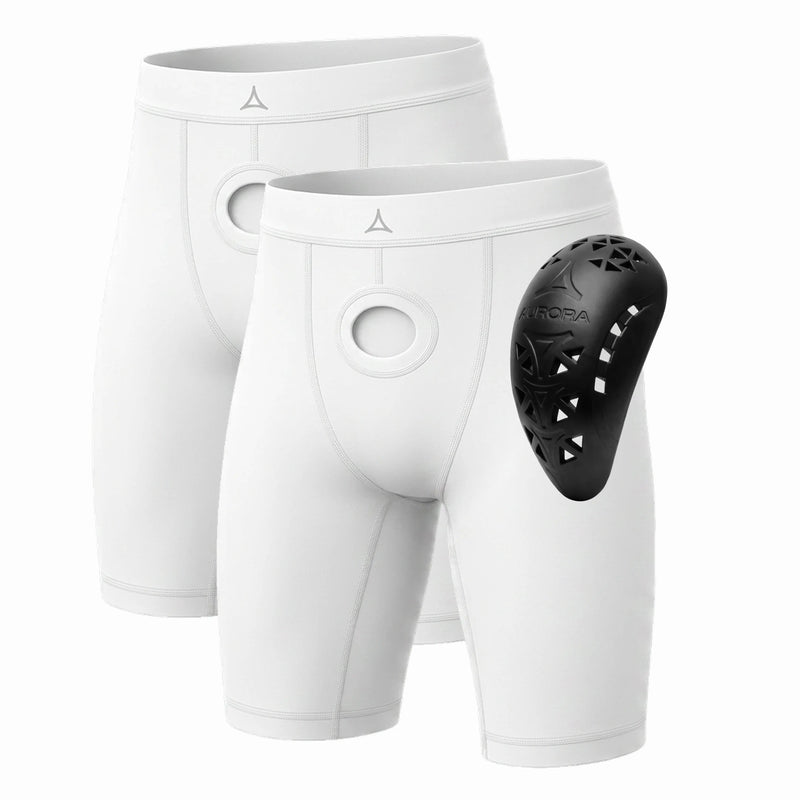 Aurora Cup 2.0 + Compression Short in Cloud White — 2 pack