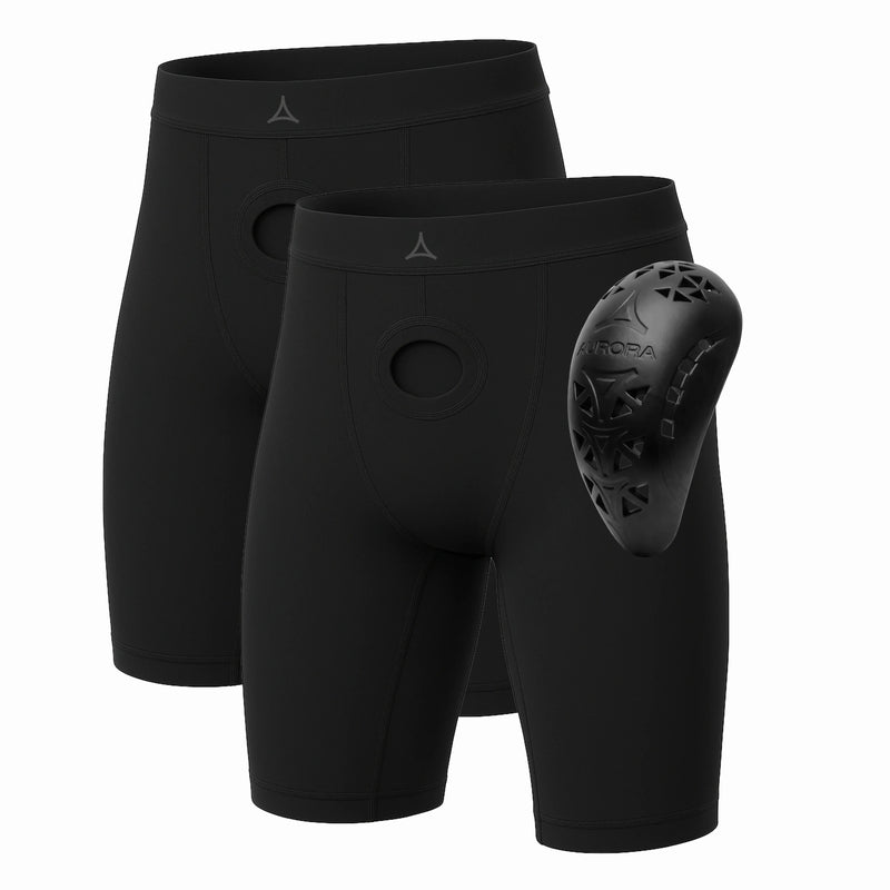 Aurora Cup 2.0 + Compression Short in Jet Black — 2 pack