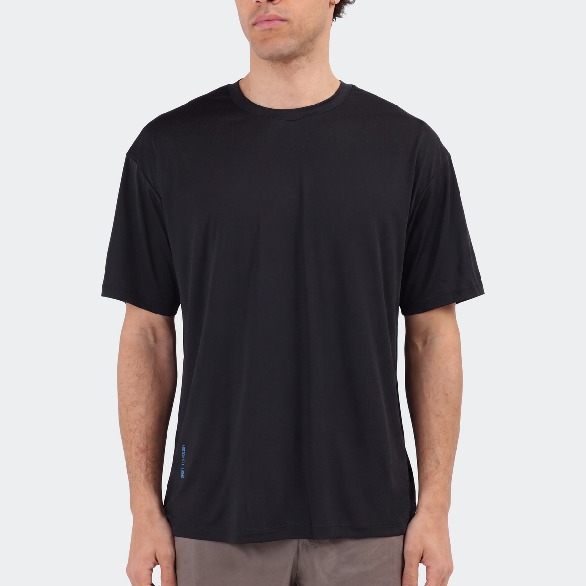 Essential Lab Tee in Jet Black — model front
