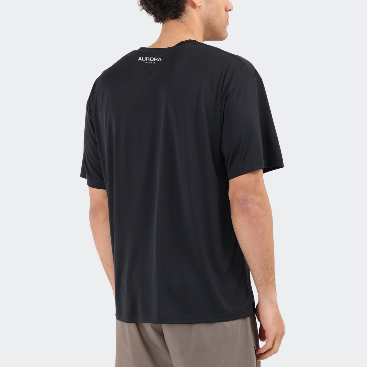 Training Lab Tee in Jet Black — model back